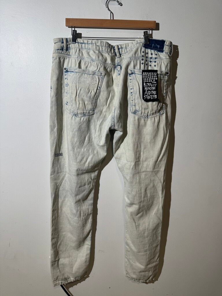 PURPLE LIGHT DENIM SZ.38