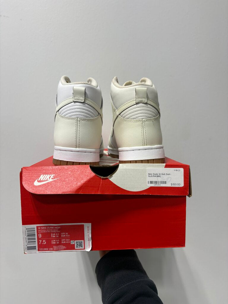 Nike Dunk Hi Sail Gum Sz.9.5W(8M)