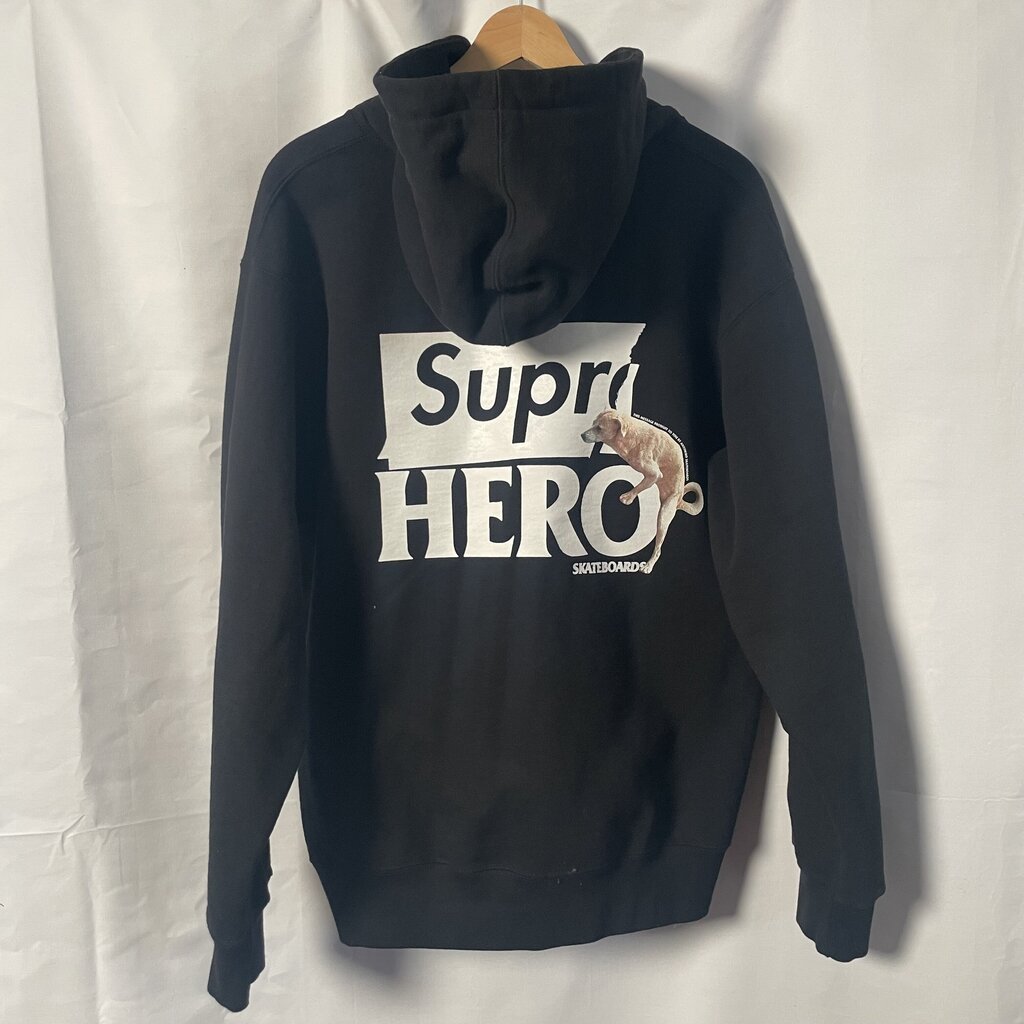 Supreme Hero Black hoodie Sz. M