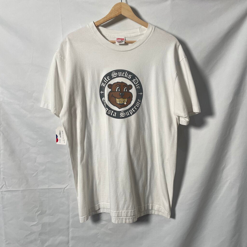 Supreme Life Sucks Tee Sz. L