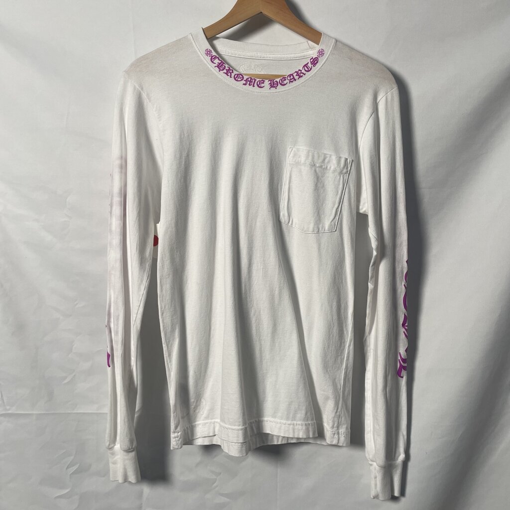 Purple n White CH L/s Sz. S