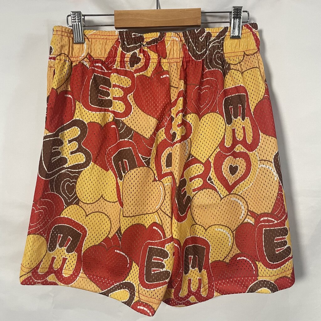 Red and Yellow Hearts EE Shorts Sz. S