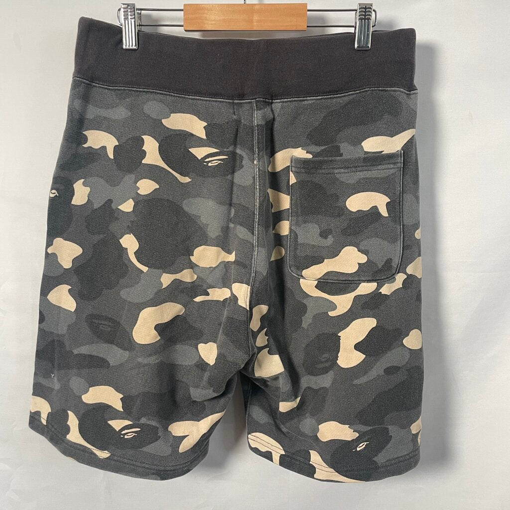 Bape Grey Camo Sweat Shorts Sz. L