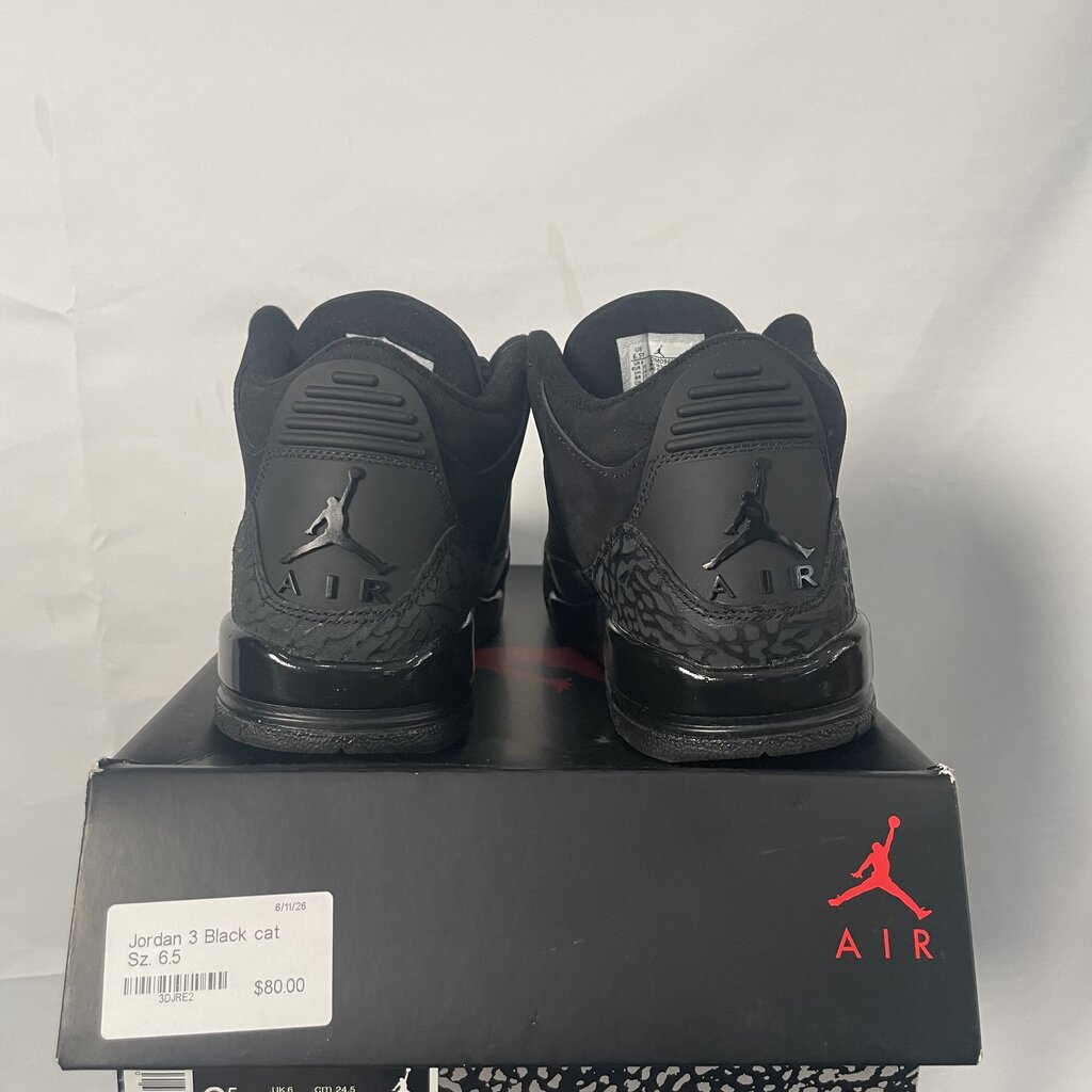 Jordan 3 Black cat Sz. 6.5