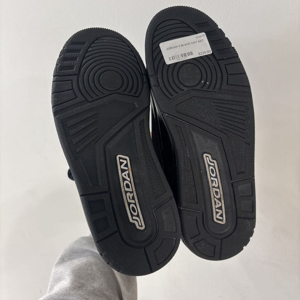 JORDAN 3 BLACK CAT SZ.7