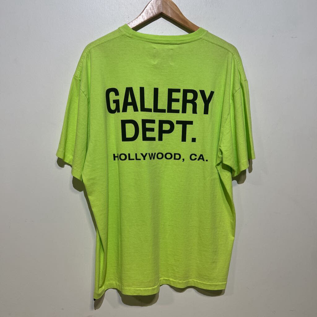 GALLERY DEPT. SLIME GREEN TEE SZ XL