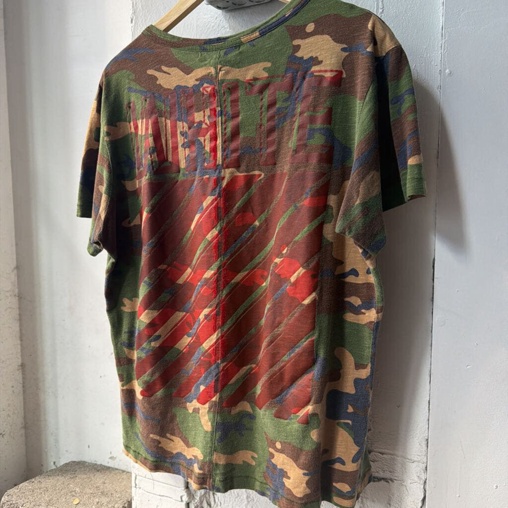 OFF WHITE CAMO RED BAND LOGO SZ.S