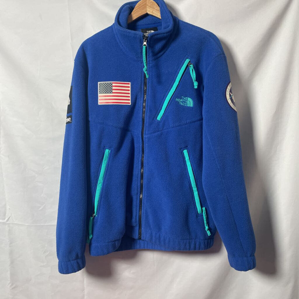 Supreme X TNF Flag Zip Up Sz. M
