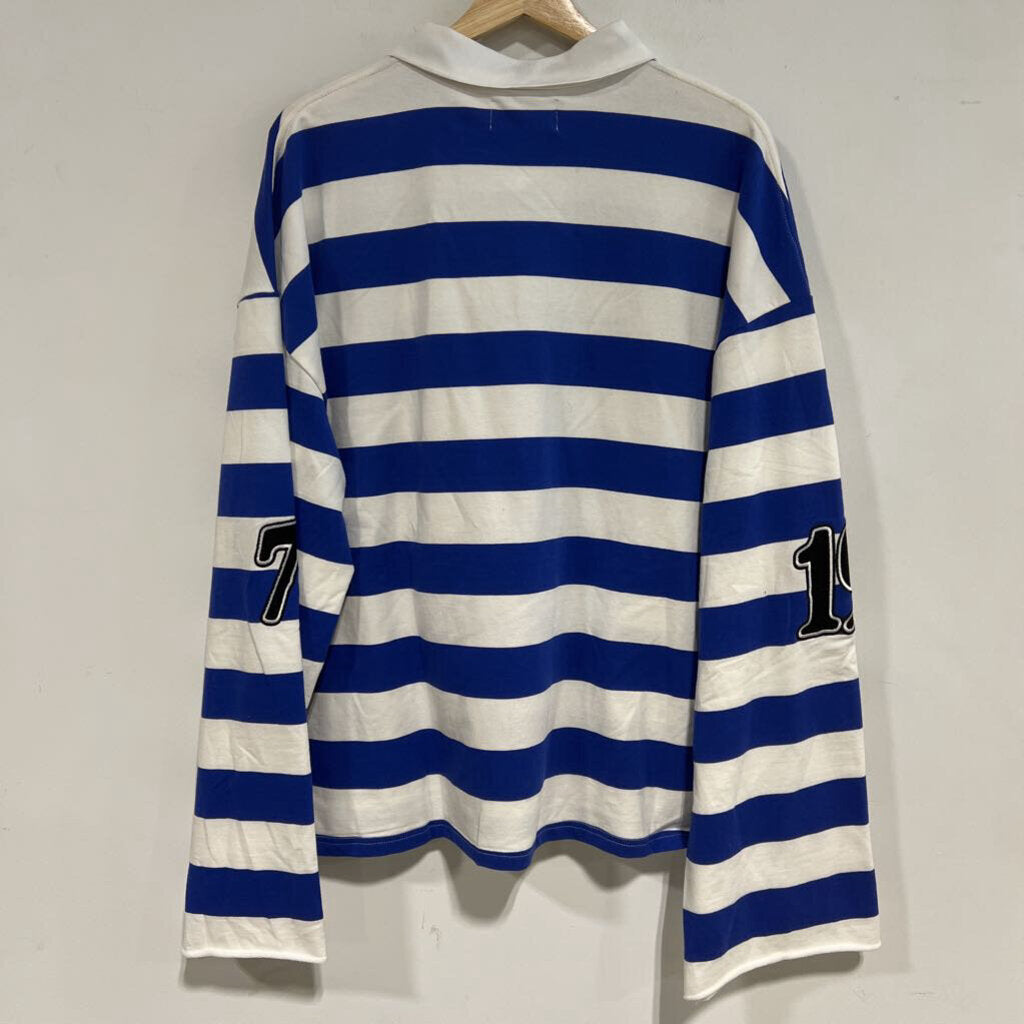 Sume Blue Rhinestone Rugby Sz. L
