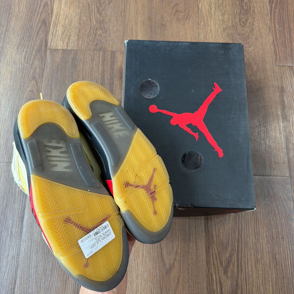 JORDAN 5 X OFF-WHITE SZ. 9
