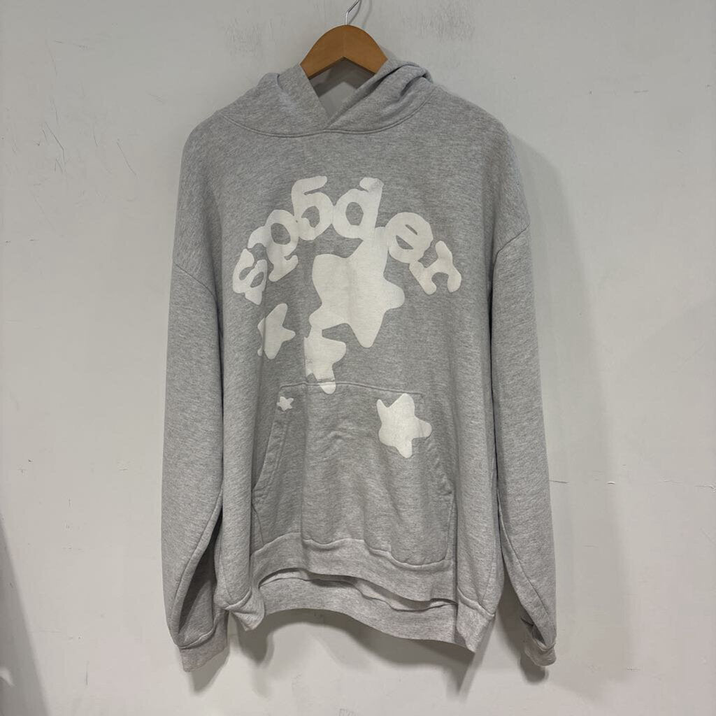 GREY SP5DER HOODIE SZ XL