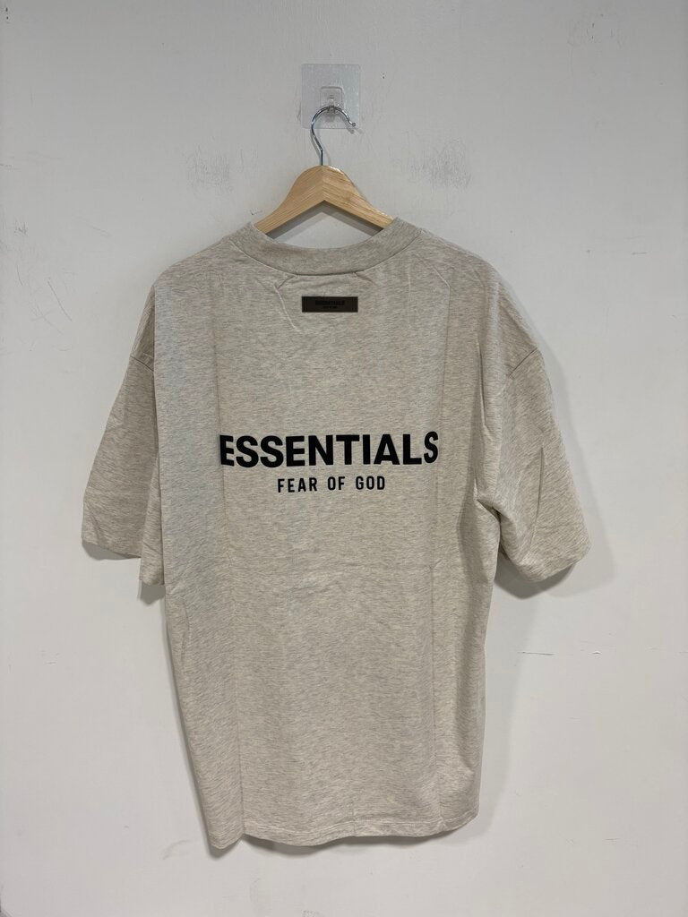 ESSENTIALS TEE LIGHT GREY SZ S