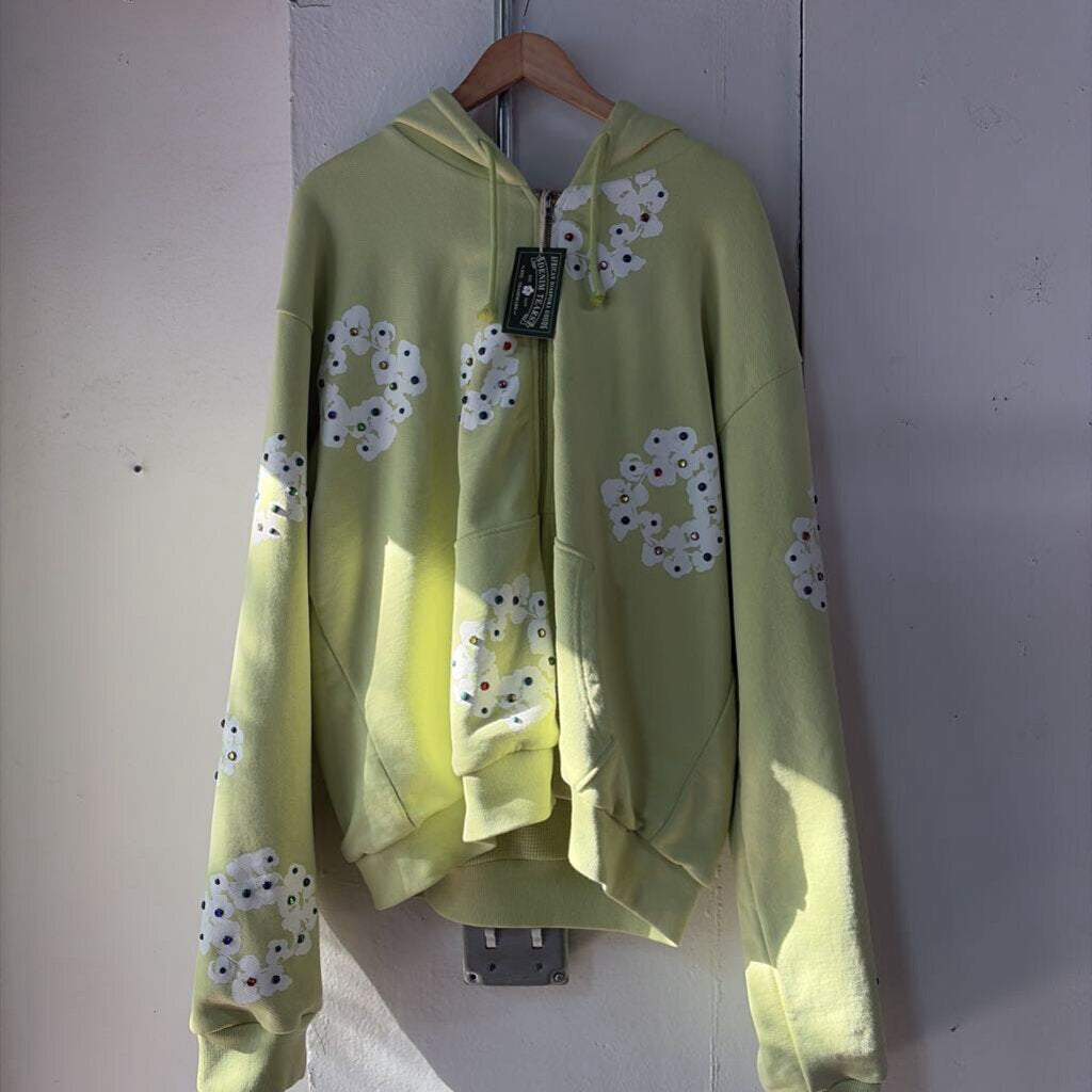 DENIM TEARS MINT RHINESTONE HOODIE SZ. XXL