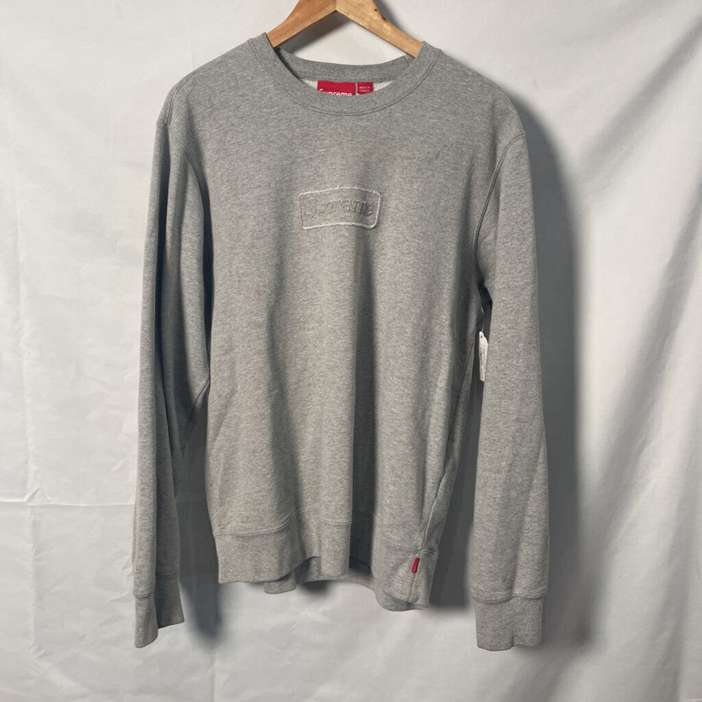 Supreme Grey Box Logo Crewneck Sz.M
