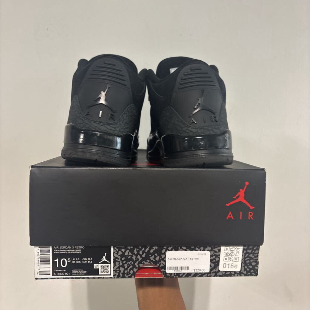 AJ3 BLACK CAT SZ 10.5