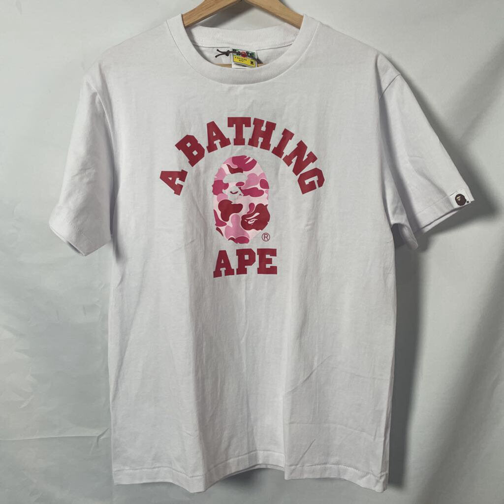 Pink Bape Head Tee Sz. M
