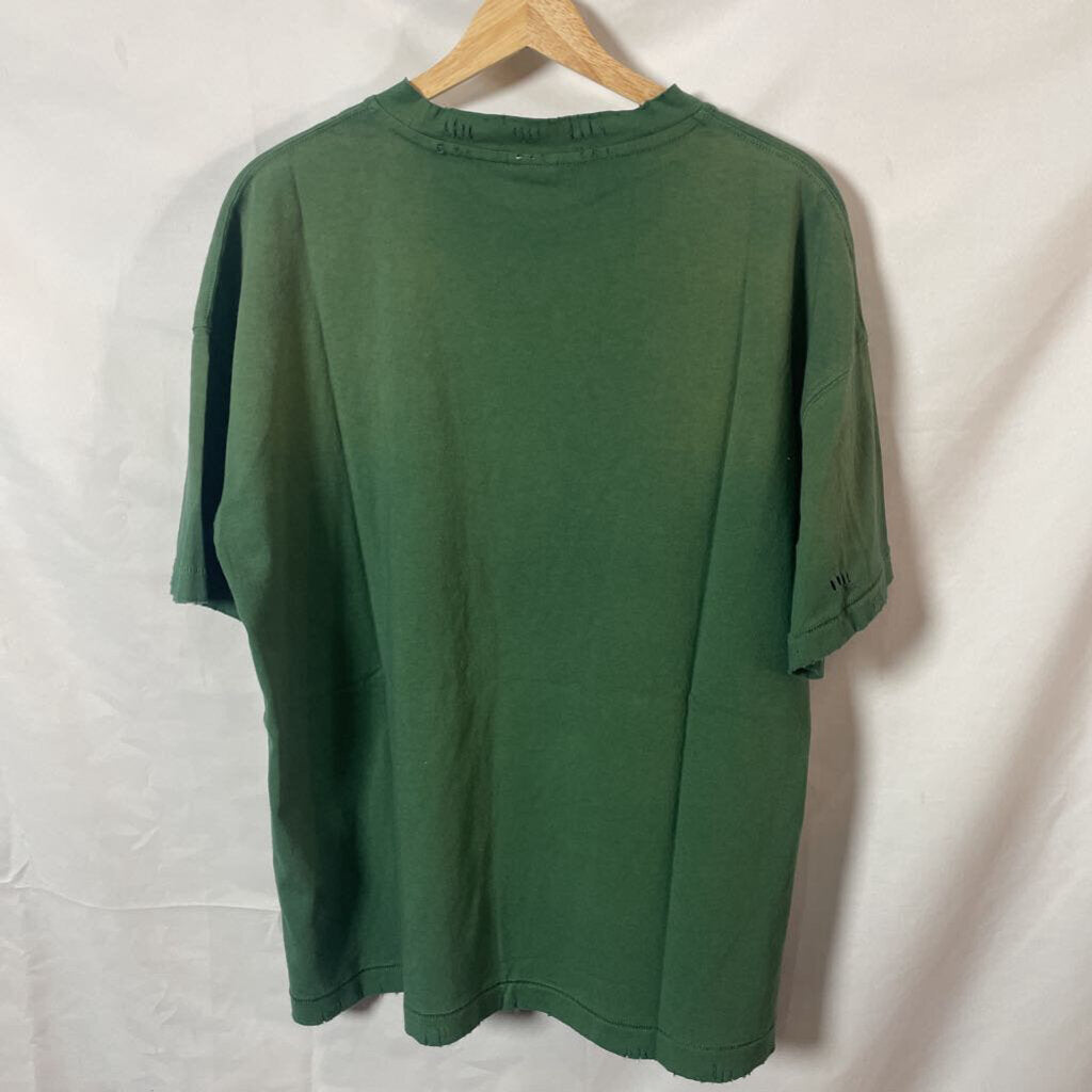 Vale Green White Flag Tee Sz. L