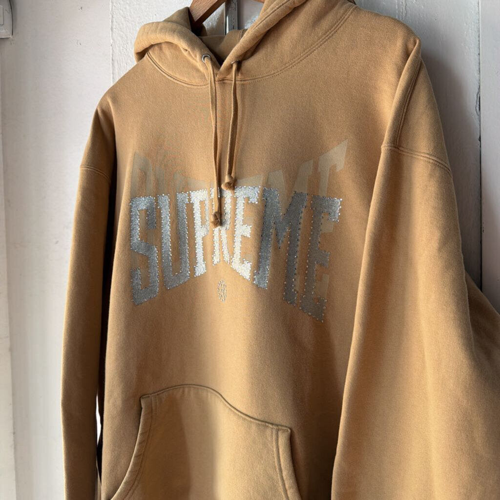 SUPREME RHINESTONE HOODIE SZ XL