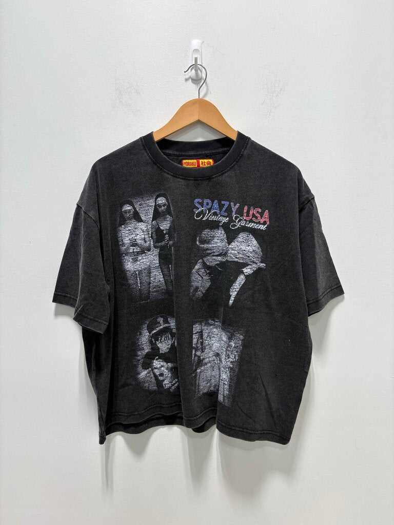SPAZZY TEE BLK SZ L