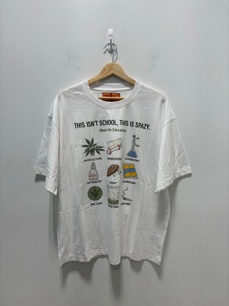 SPAZZY TEE WHT SZ XL