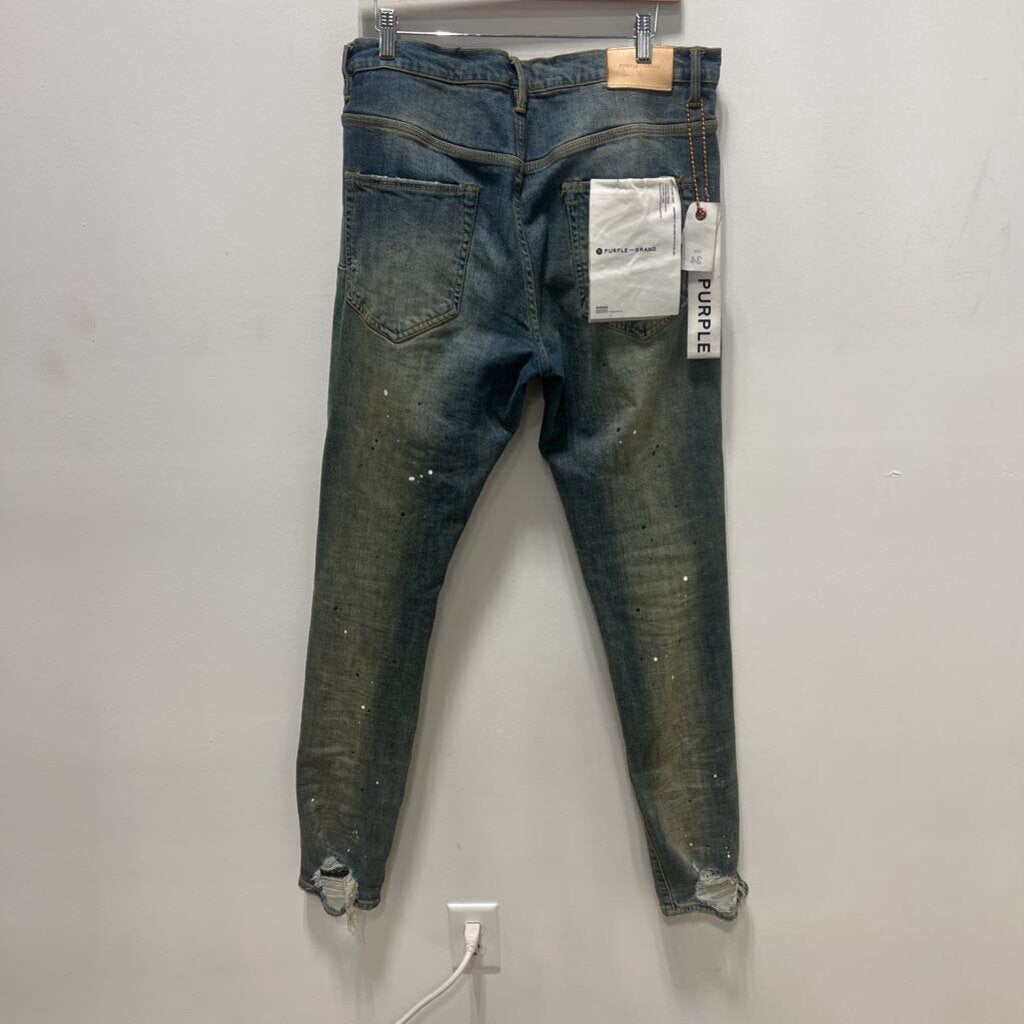 PURPLE DENIM JEANS SZ. 34