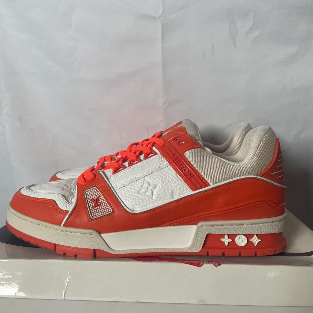 Orange n White LV Trainers Sz. 8(LV)