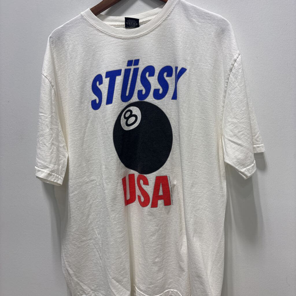 STUSSY 8BALL TEE SZ XL