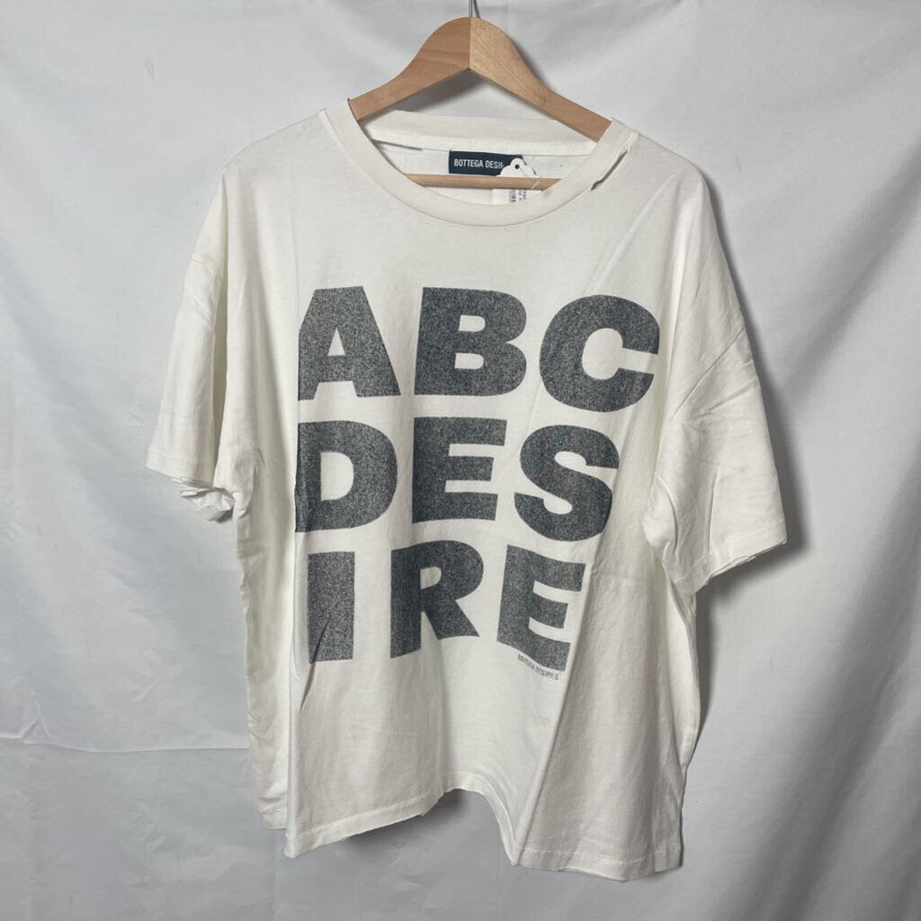 Bottega Desire White ABC Tee Sz. 2XL
