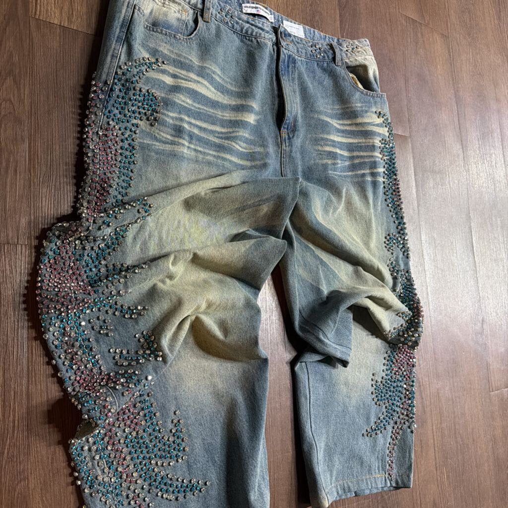VALE RHINESTONE DENIM SZ. 40