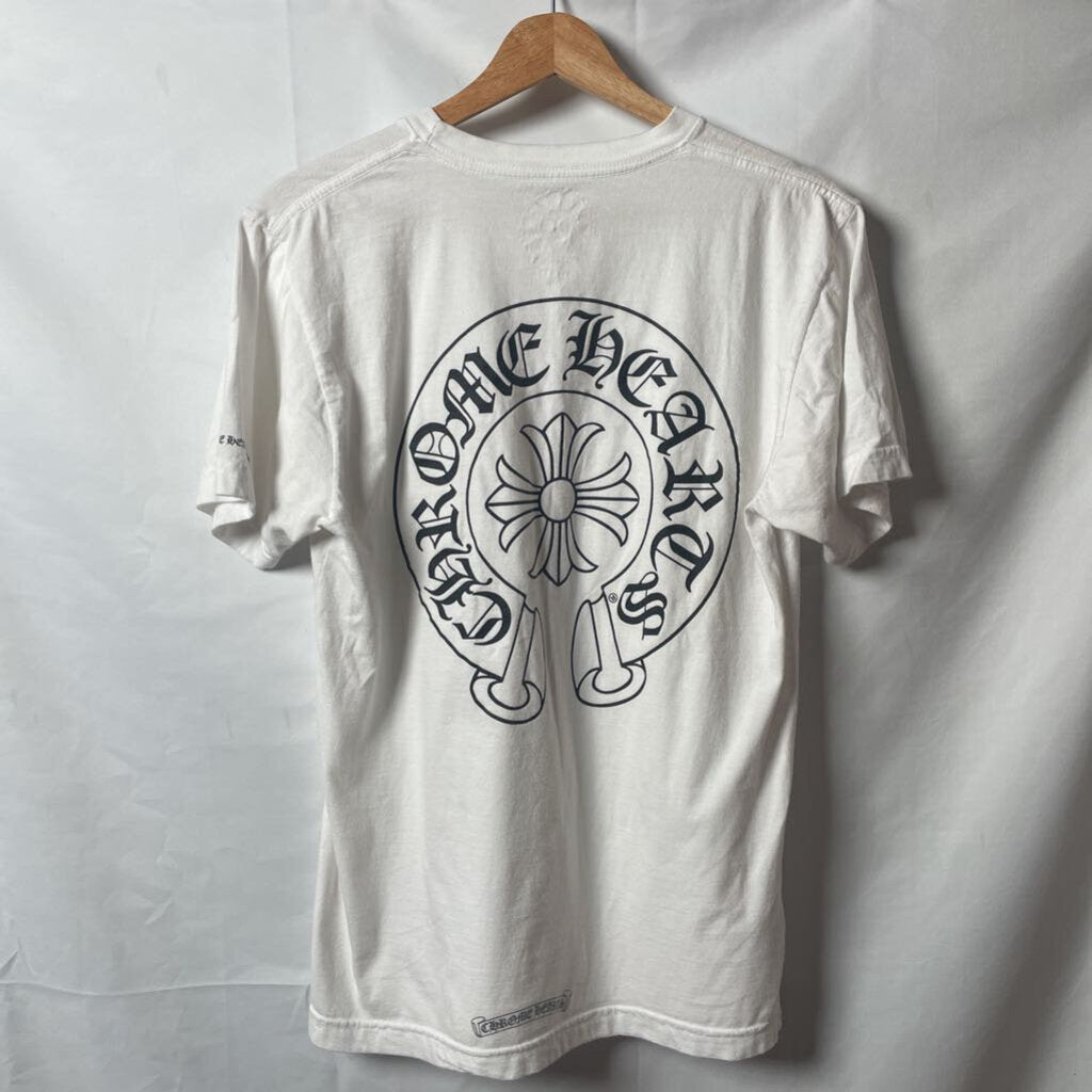 White CH Back Cross Tee Sz. M