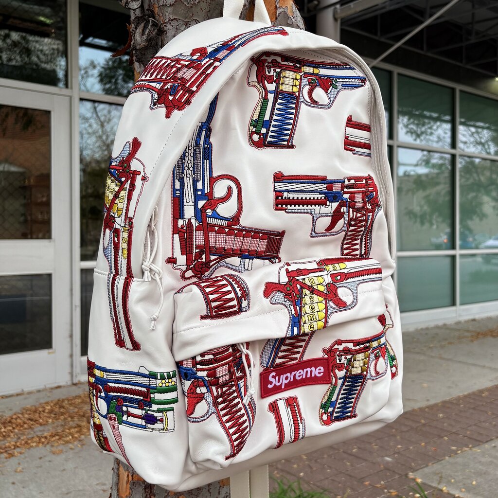 SUPREME GUNS EMBROIDERED BOOKBAG