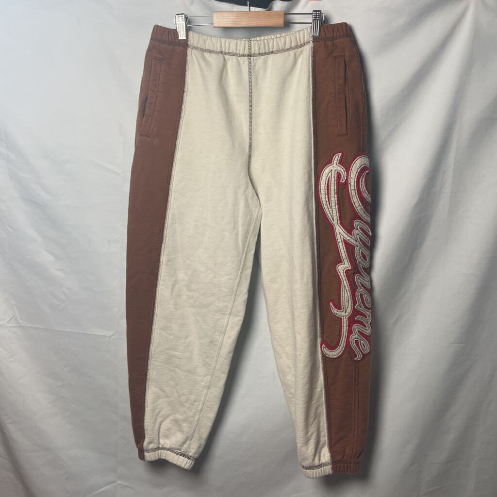 Supreme Tan Side Logo Sweats Sz. S