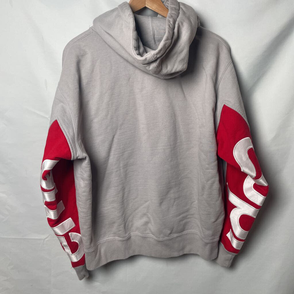 Supreme Grey n red S Arms Hoodie Sz. S