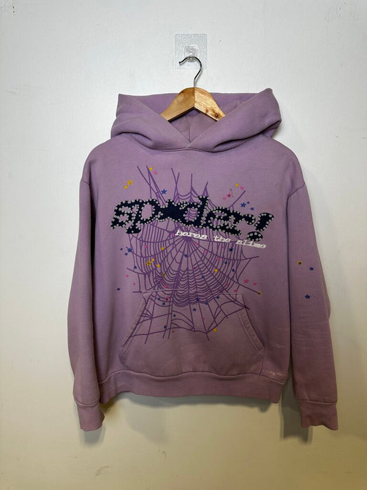 MAUVE SP5DER HOODIE SZ SMALL