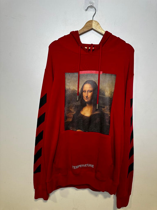 Red Mona Lisa Off White Hoodie Sz. M