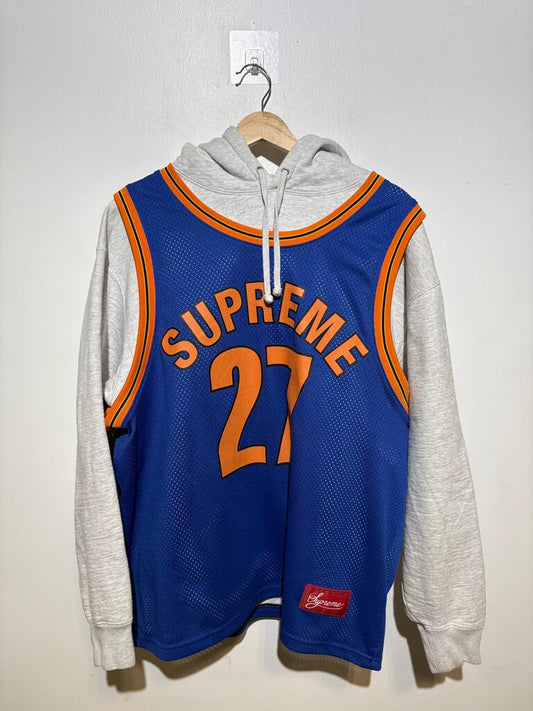 Supreme Basket Ball Jersey Hoodie Sz.M