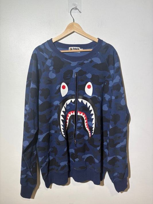 Bape Blue Camo Crewneck Sz. XXL