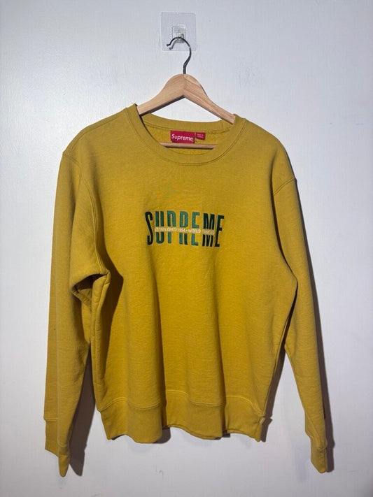 Yellow Supreme World Famous Crewneck Sz. M