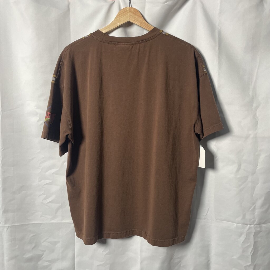 Vale Brown Football Tee Sz. M