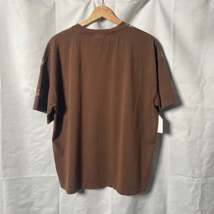 Vale Brown Football Tee Sz. M