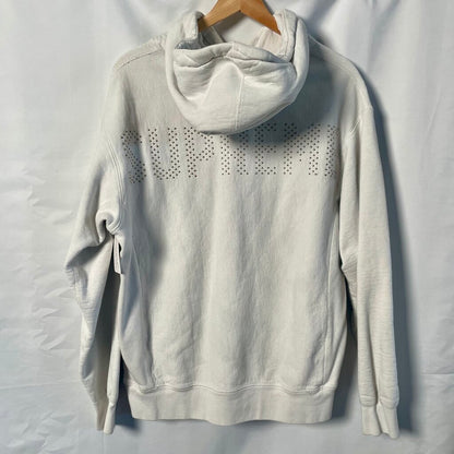 White Supreme Back Logo Hoodie Sz. M