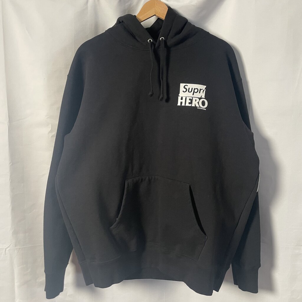 Supreme Hero Black hoodie Sz. M