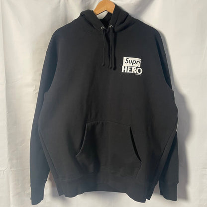 Supreme Hero Black hoodie Sz. M