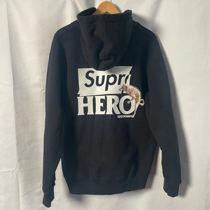 Supreme Hero Black hoodie Sz. M