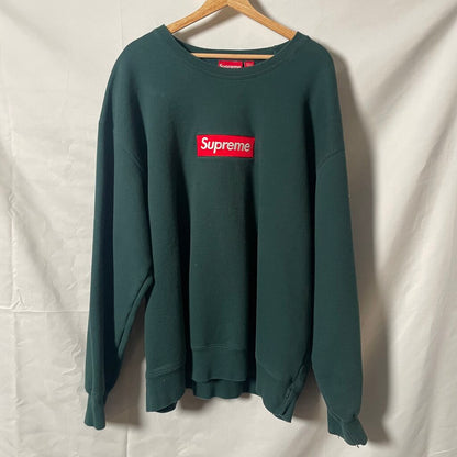 Green Supreme Box Logo Crewneck Sz. XL