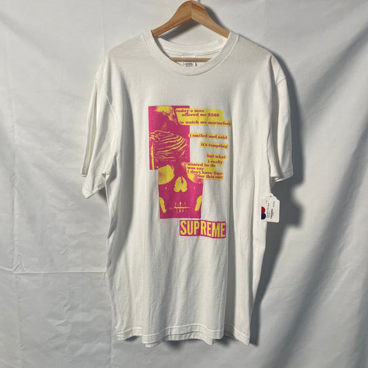 Supreme Pink Skull Tee Sz. L