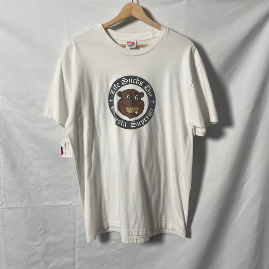 Supreme Life Sucks Tee Sz. L