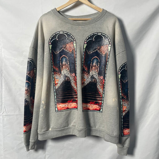 Who Decides War Grey Descent Crewneck Sz. M