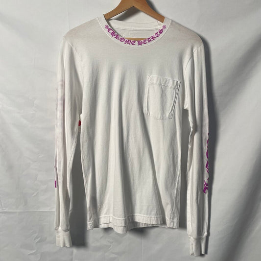 Purple n White CH L/s Sz. S