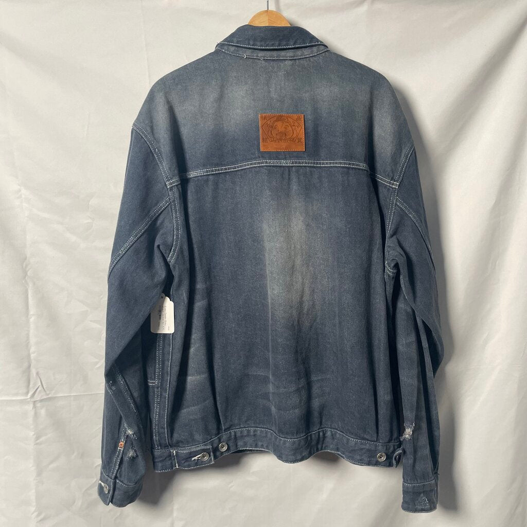 Evisu Denim Grey Wash Jacket Sz. XXL
